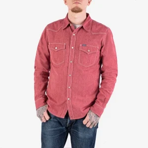 Iron Heart IHSH-289 Mock Twist Selvedge Chambray Western Shirt