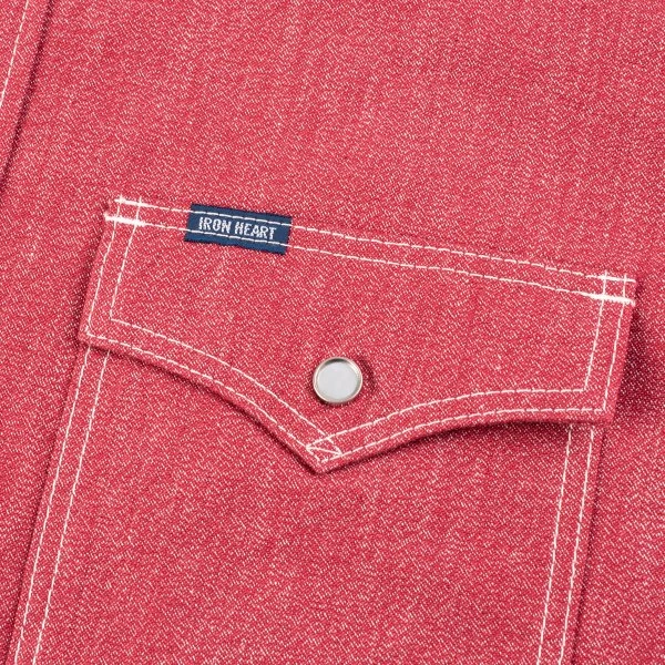 Iron Heart IHSH-289 Mock Twist Selvedge Chambray Western Shirt - Image 6