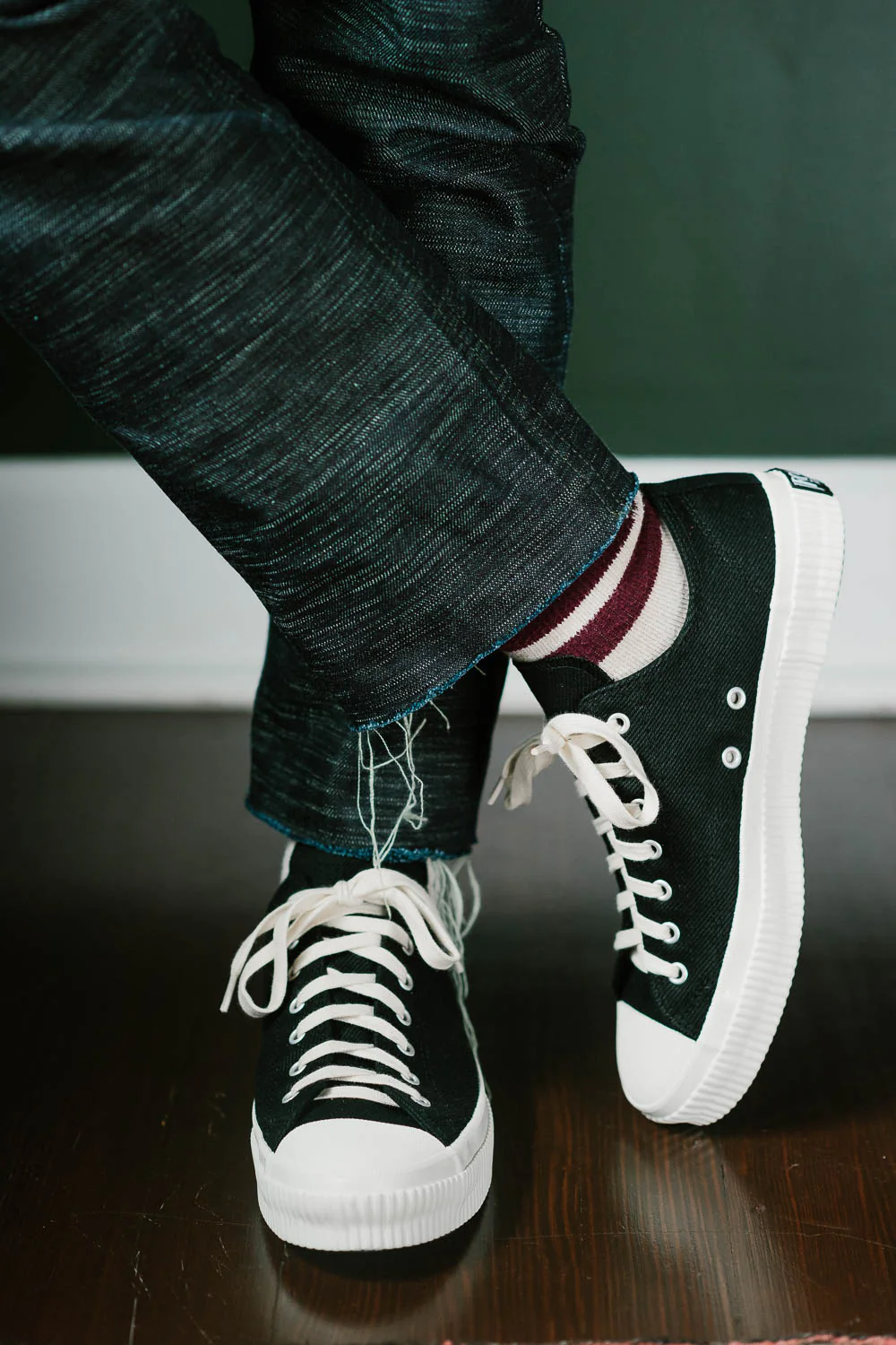 Iron Heart IHSN-01 21oz Denim Low-Top Sneakers - Image 15