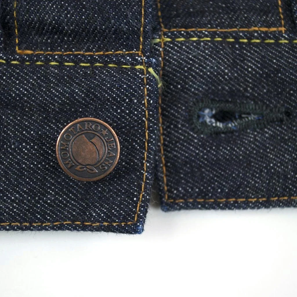 Momotaro MJ2103 14.7oz Zimbabwe Cotton Selvedge Denim Double Pocket Jacket - Image 9