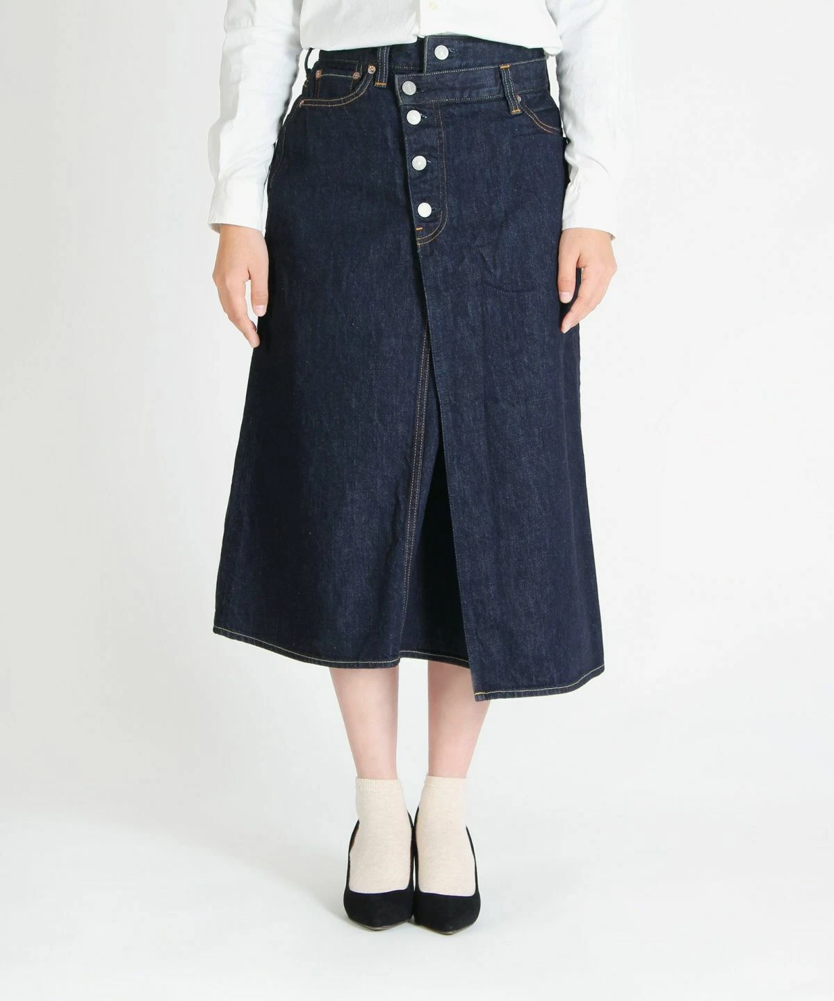 Momotaro SK0103-2 12oz Denim Rolled Skirt