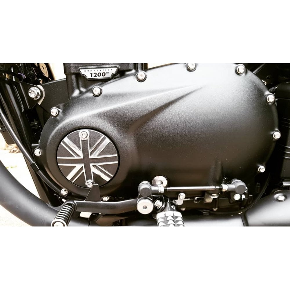 Nắp Che Lốc Côn Motone Union Jack - Black / Polish Contrast Finish - MMU031 - Image 3