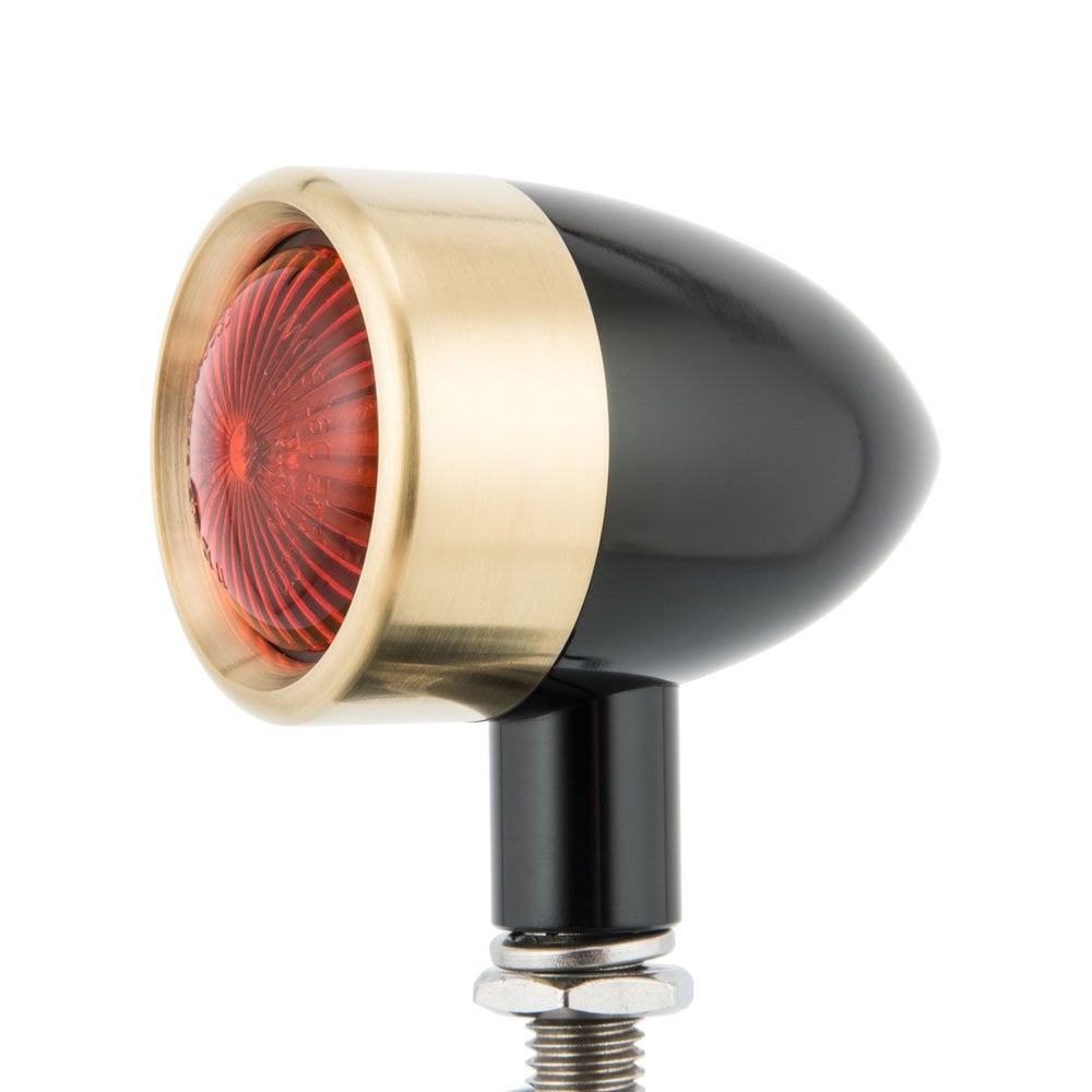 Bộ đèn xi nhan Motone Custom Billet - Black/BRASS Bezels - 2xXNM003 - Image 4