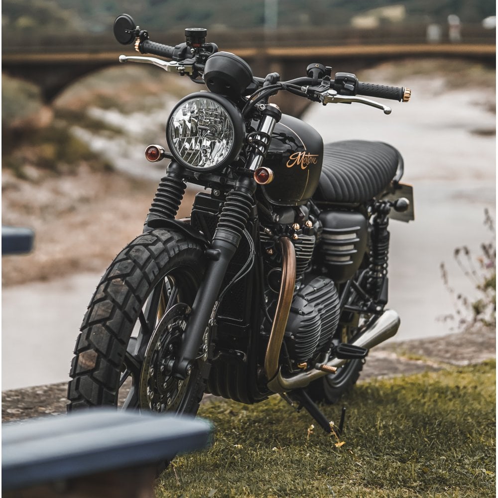 Bộ đèn xi nhan Motone Custom Billet - Black/BRASS Bezels - 2xXNM003 - Image 13