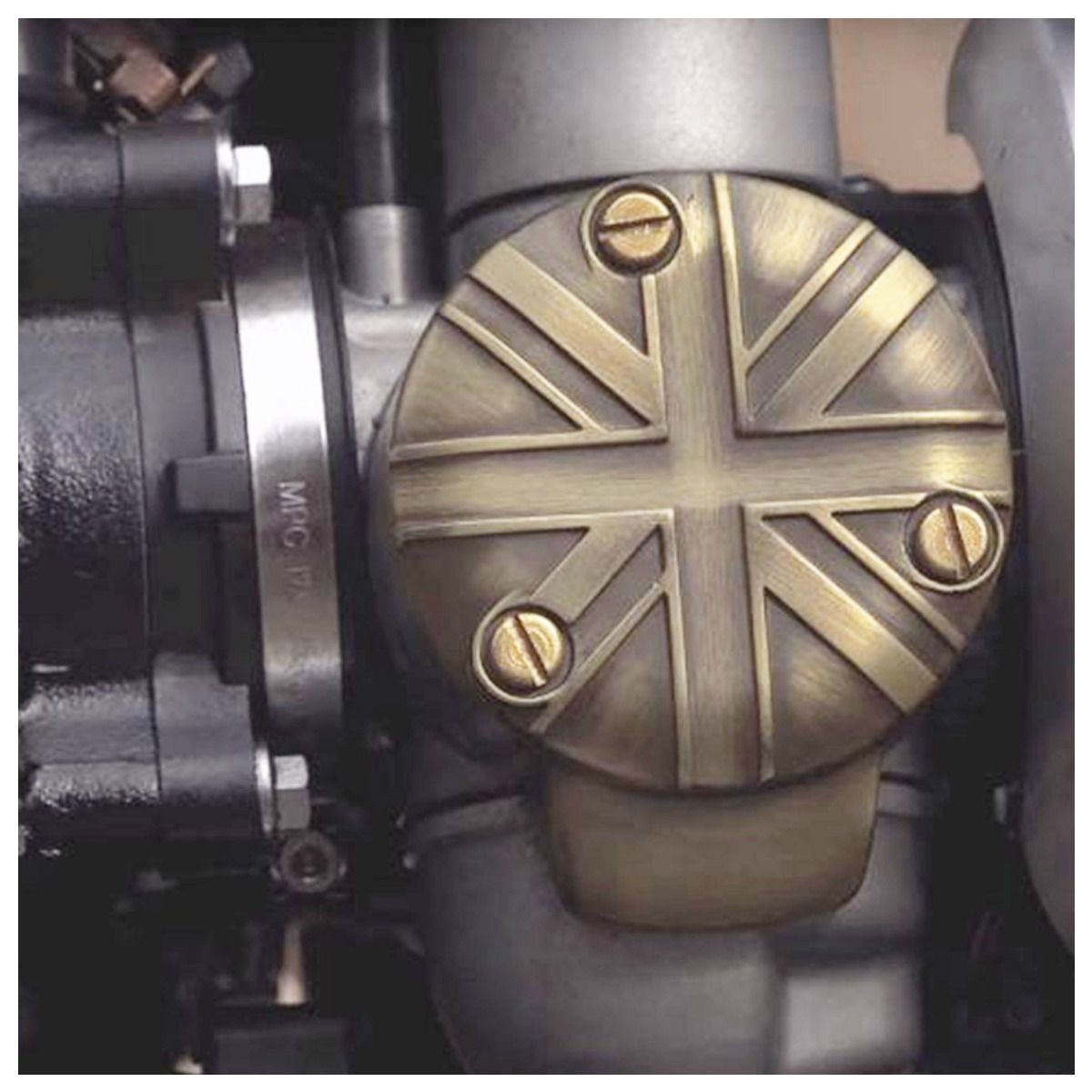 Cặp nắp che cảm biến TPS Motone Union Jack - Brass Coat - MMU013 - Image 3