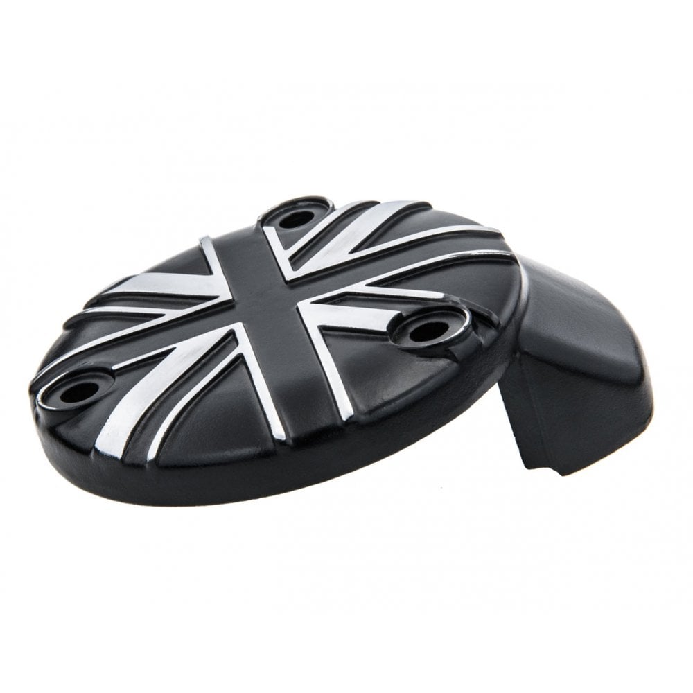 Cặp 2 Ốp Bình Xăng Con Motone Union Jack - Black/Contrast Polish - MMU009 - Image 3